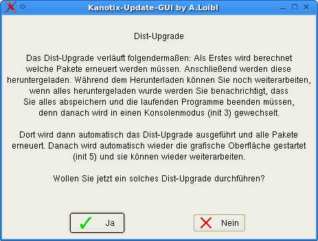 Infotext für's Dist-Upgrade