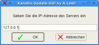 Netzwerk-Update-Client fragt nach der IP-Adresse des Servers