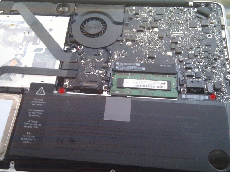 Innenleben des Macbook Pro